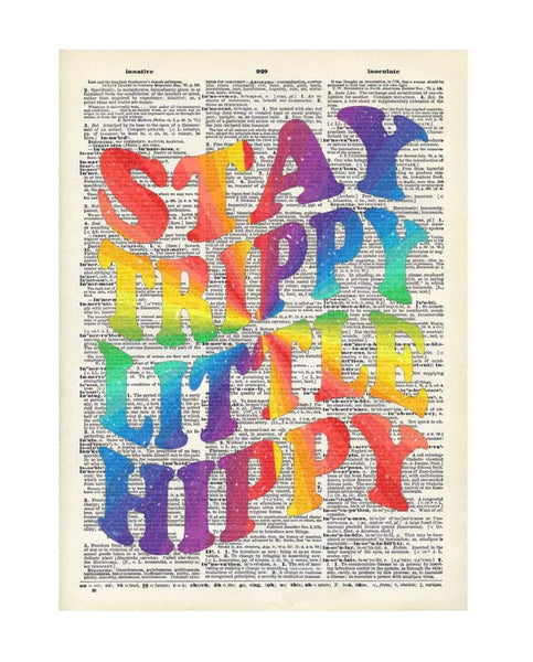 Crazilyhumbledesigns - Hippie, Vintage Dictionary Print