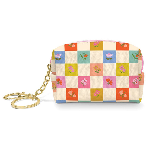 Studio Oh! - Checkerboard Blooms Key Chain Pouch