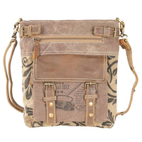 Clea Ray Canvas Bags & Clothing - Brown Shoulder Bag With Front Pocket