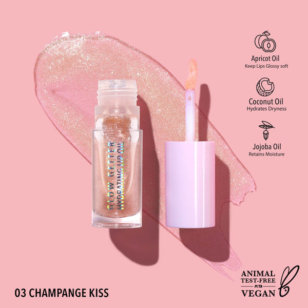 Moira Cosmetics - Glow Getter Hydrating Lip Oil (003 Champagne Kiss)