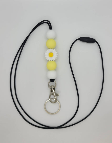 Kendra's Designs - Daisy Flower Lanyard | Teacher Lanyard | ID Badge Holder