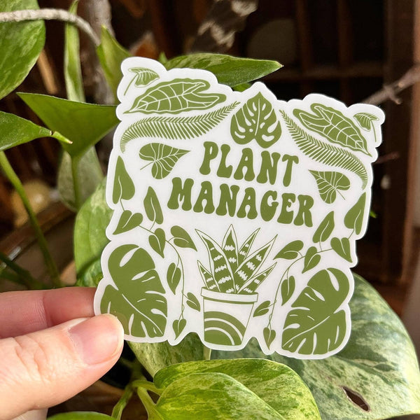 Sage and Virgo - Plant Manager, Green Vinyl Sticker