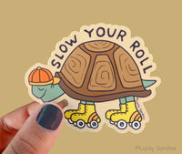 Lucky Sardine - Turtle, Tortoise Slow Your Roll, Skate Vinyl Sticker