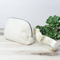 Lauren Lane - Natasha Sherpa Sling Bag-Ivory