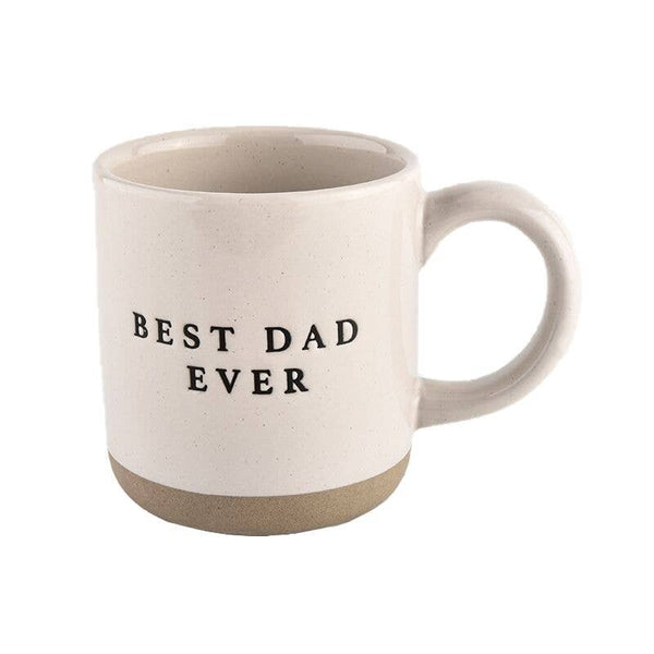 Sweet Water Decor - Best Dad Ever - Cream Stoneware Coffee Mug - 14 oz