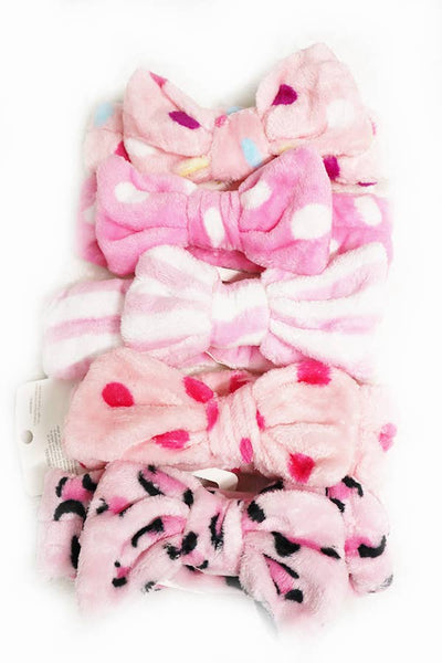 Love and Repeat - Assorted Print Beauty Spa Bow Headband: MIX COLOR / ONE